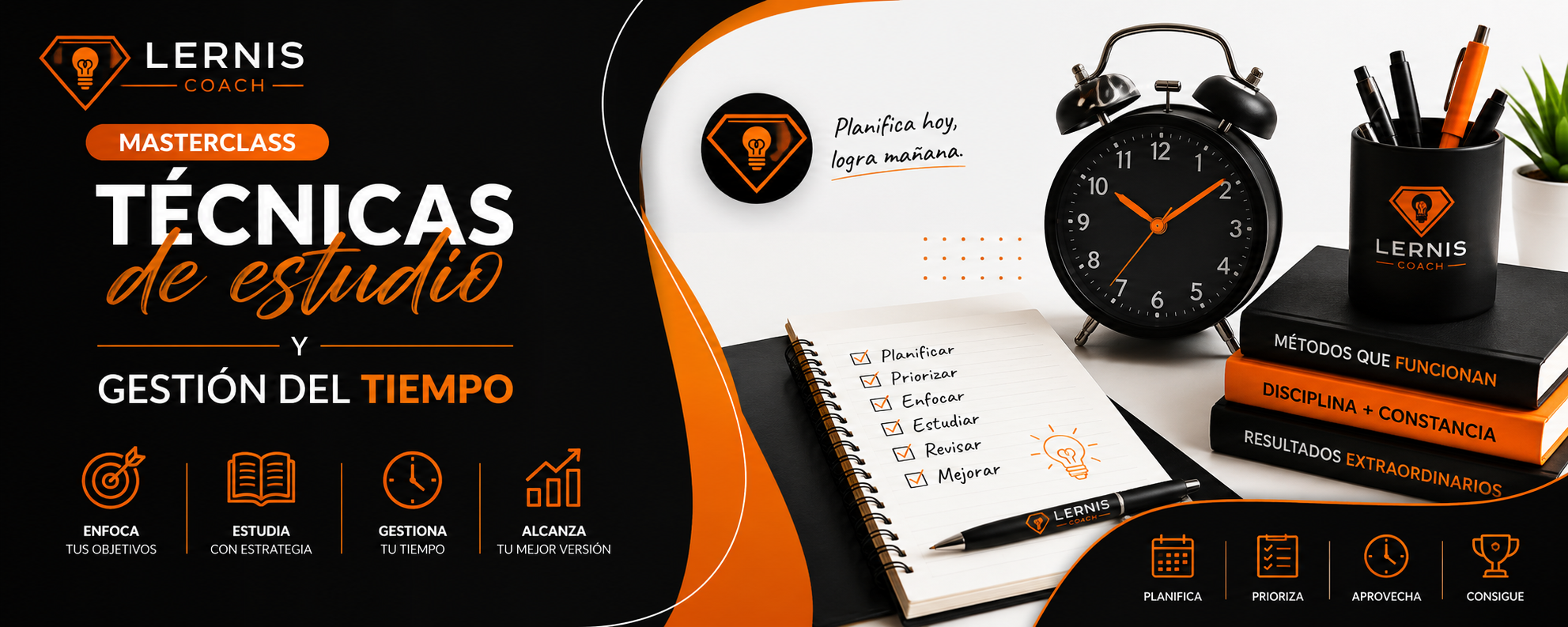 Masterclass Técnicas de estudio y gestión del tiempo